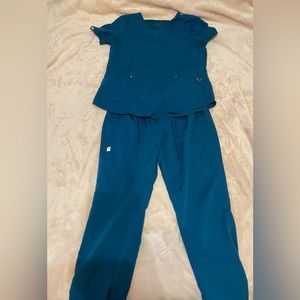 Teal scrub set